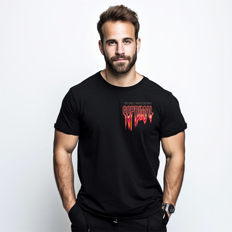 Bio und Oversize Unisex T-Shirt Go Primal Tief Schwarz
