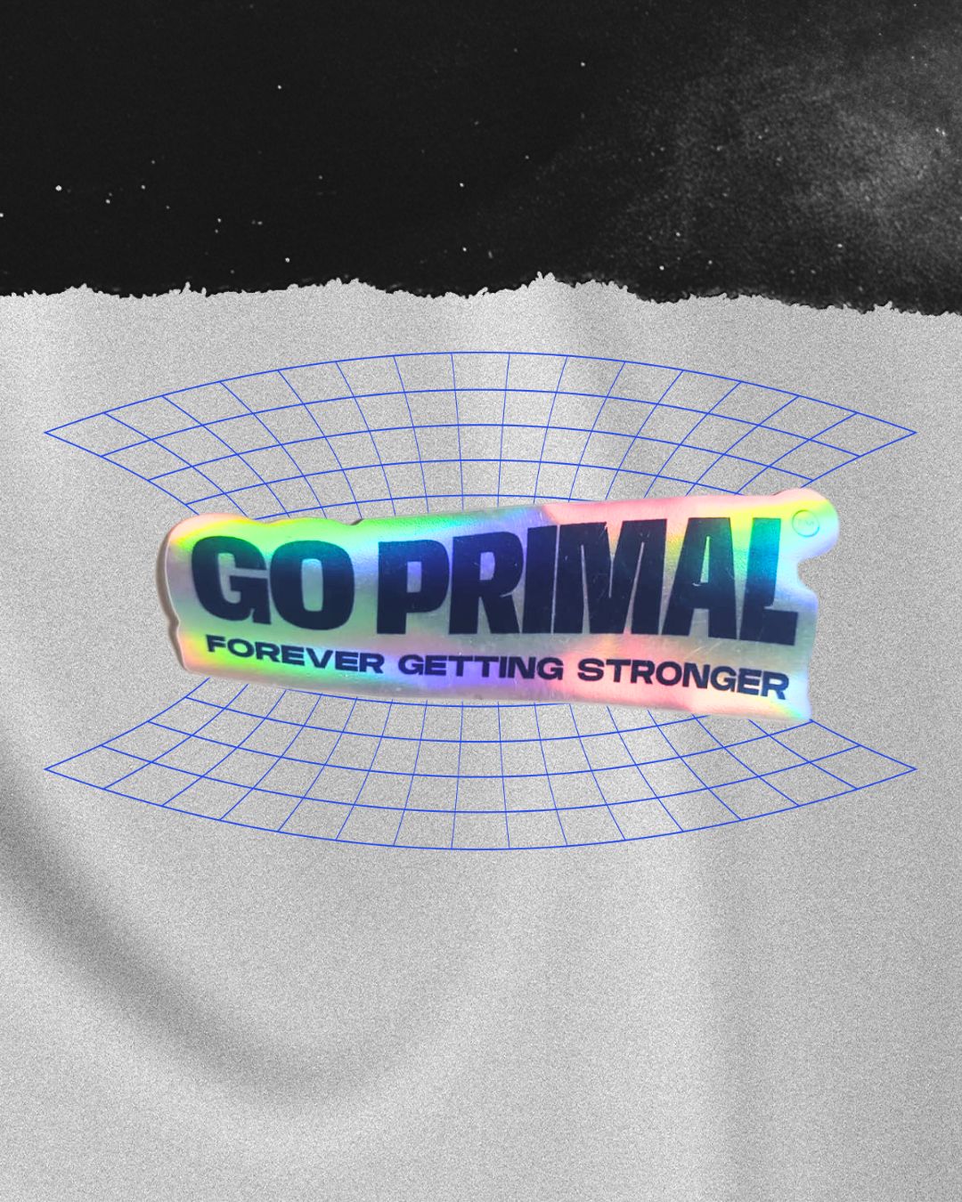 Go Primal: Sticker Holographic Logo