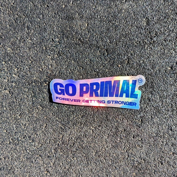 Go Primal: Sticker Holographic Logo