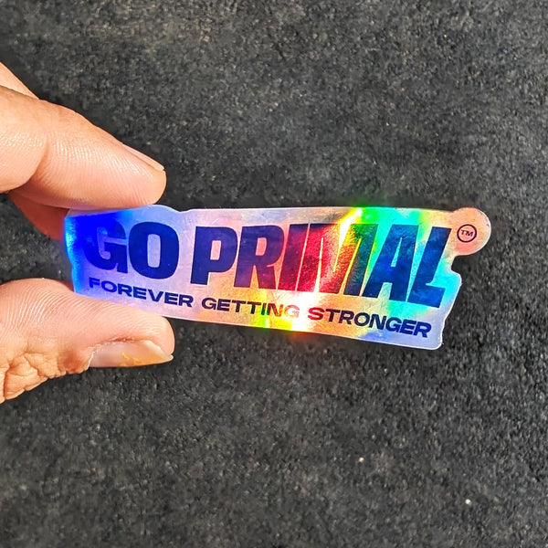 Go Primal: Sticker Holographic Logo