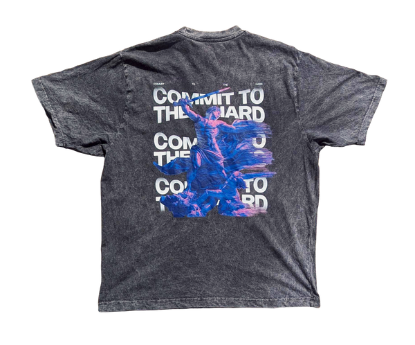 DAS OVERSIZE T-SHIRT COMMMIT TO THE HARD
