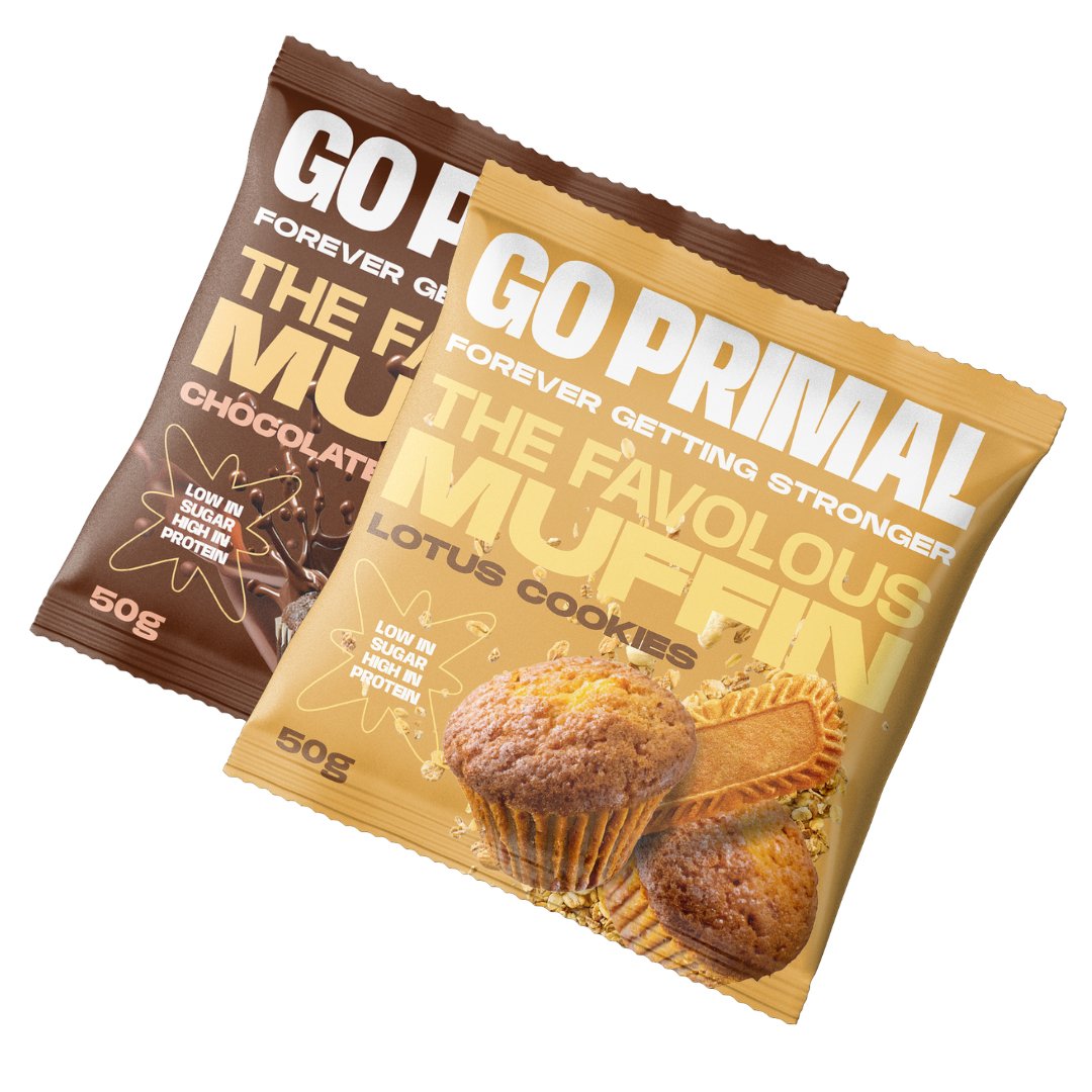 The "Favolous" Muffin. High in Protein · Box of 15 units · - GO PRIMALSupplementGO PRIMAL